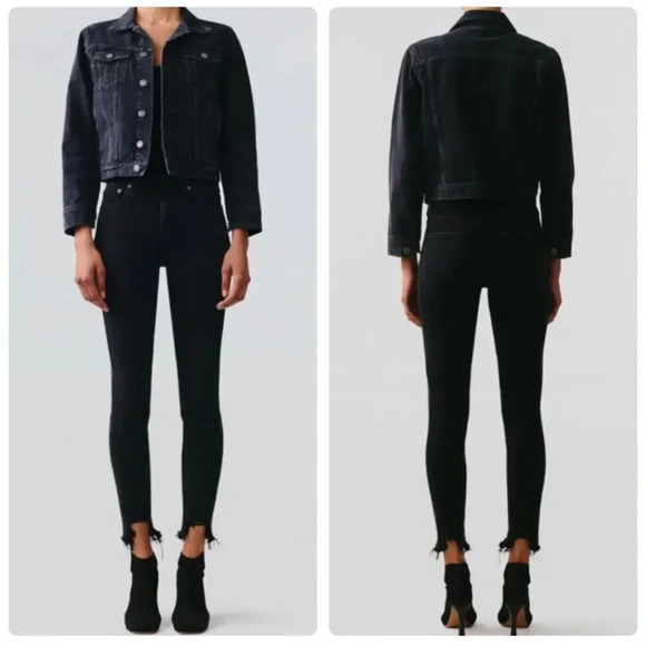 AGOLDE Sophie Ankle Jean Black Size 31 - Picture 1 of 13